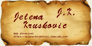 Jelena Krušković vizit kartica